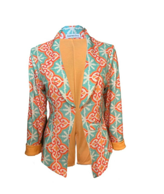 04 Spanish Tile - Reversible Blazer