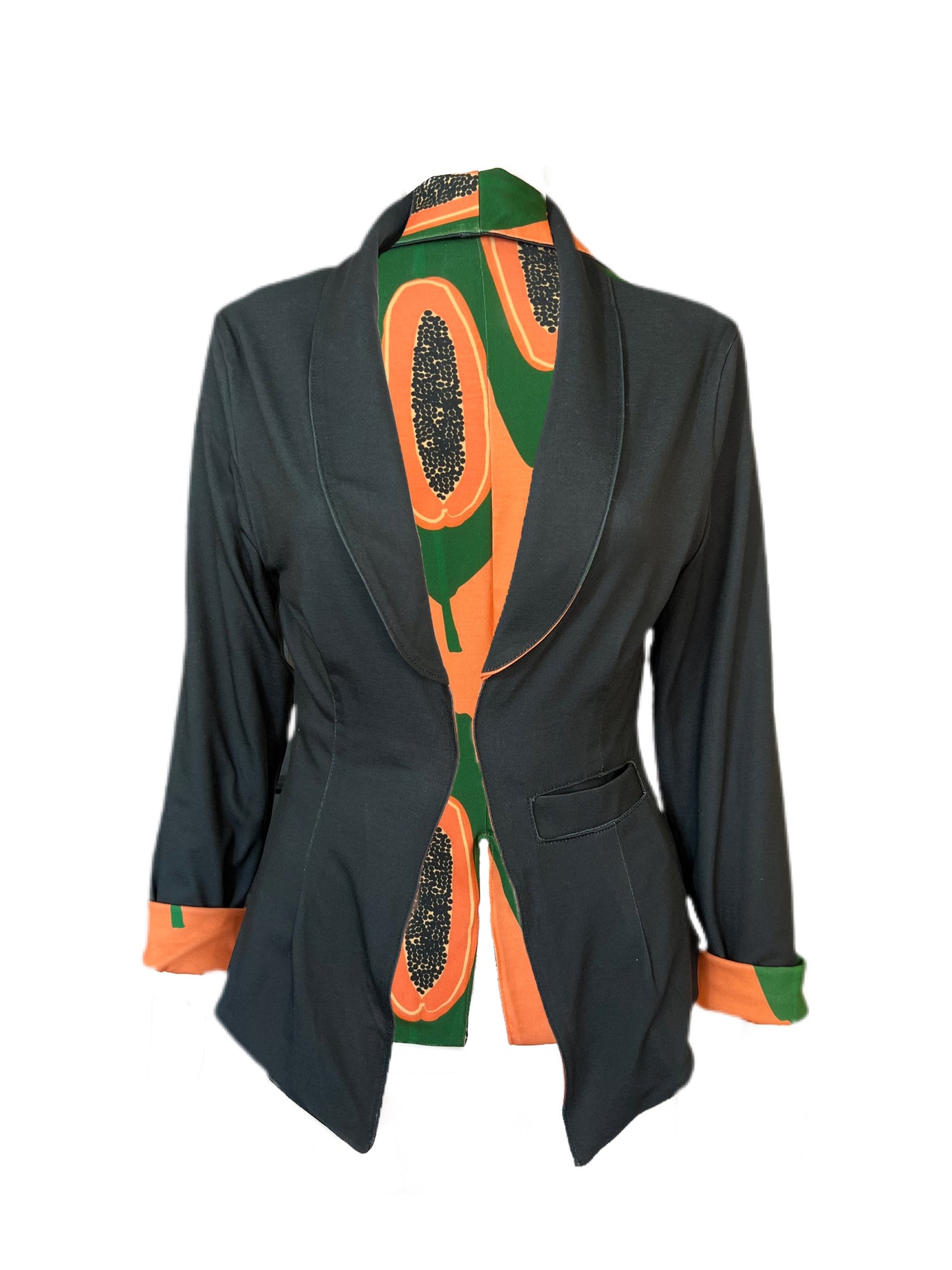 02 Papaya Black - Reversible Blazer